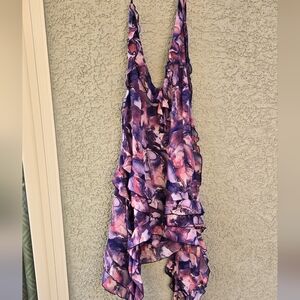 Fashion Nova Ruffles And Roses Midi Dress NEW